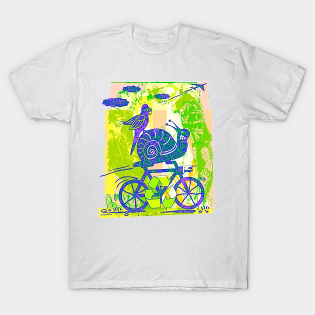 Earth Day Recycling Snail T-Shirt by Mudge